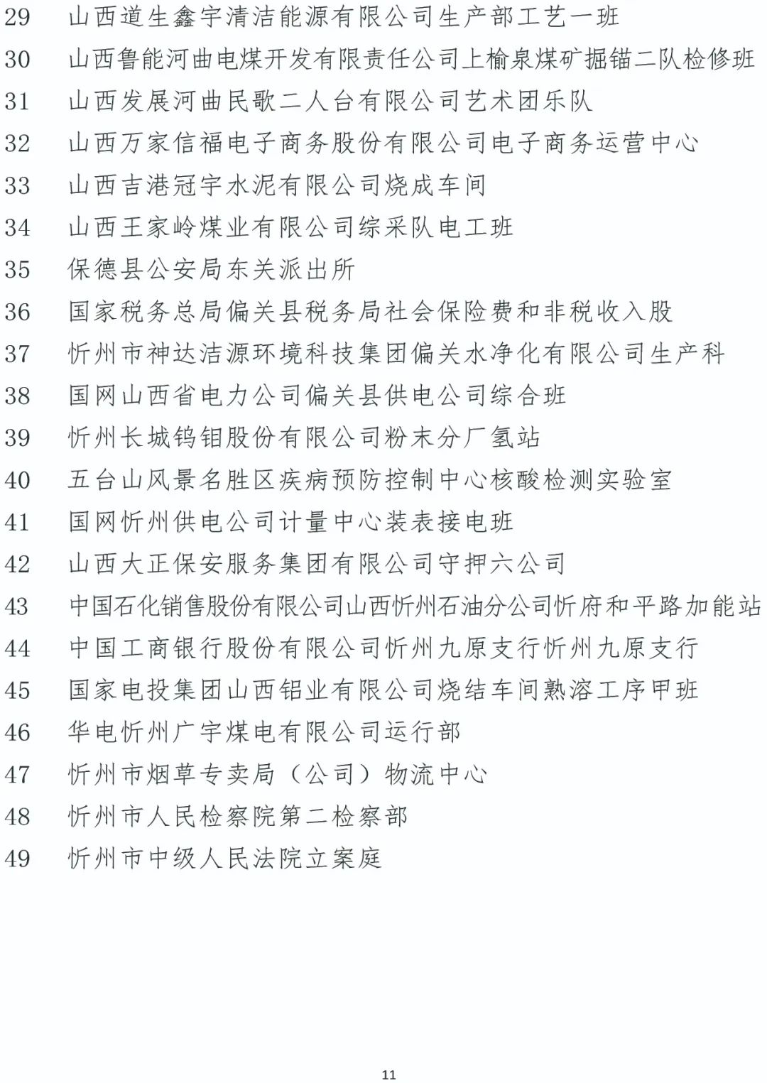 2023年忻州市五一劳动奖拟表彰对象公示